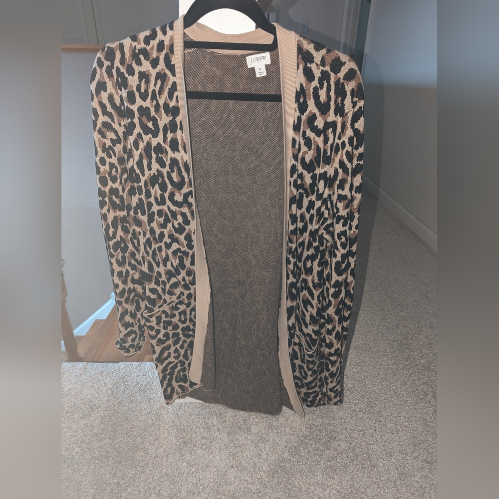 J.crew leopard cardigan
